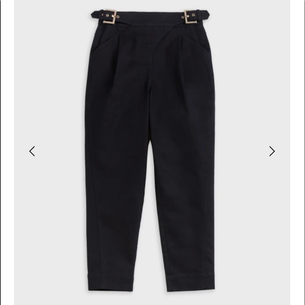 New Ted Baker Navy Tapered Trouser With Top Stitch Detail size 3 London (US 8) - Picture 3 of 4